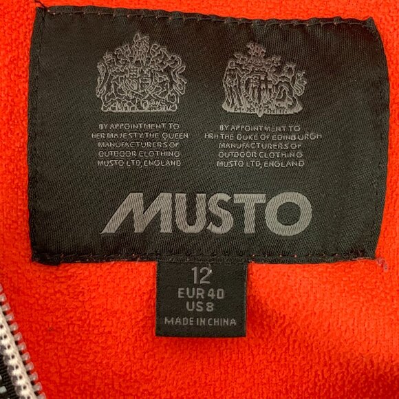 Musto Women's Orange 1/2 Zip Up Long Sleeve Pullover Fleece Size 8 - Picture 13 of 13